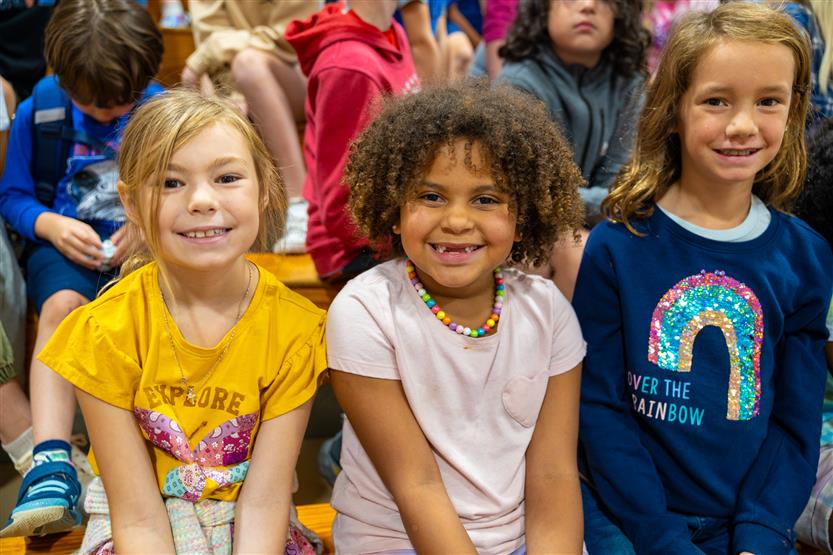 Students at a pep rally